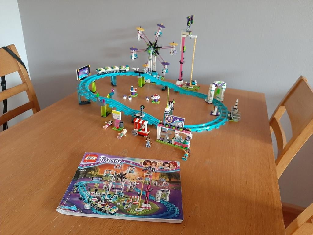 Lego Friends Pretpark Achtbaan 41130 - Compleet met boekje, Ophalen of Verzenden, Zo goed als nieuw, Complete set, Lego