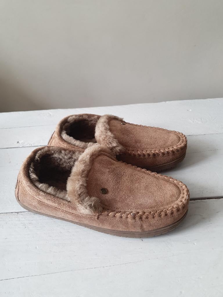 Warmbat pantoffels maat 44, Bruin, Zo goed als nieuw, Pantoffels of Sloffen, Warmbat