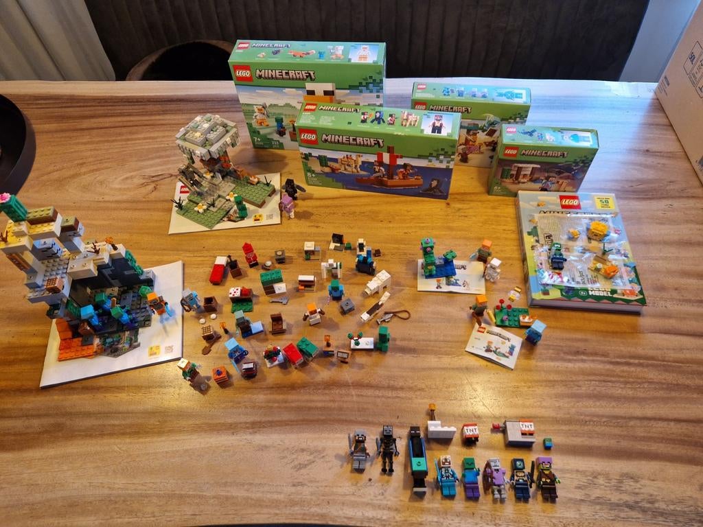 Grote collectie LEGO Minecraft sets en figuren, Compleet, Minecraft, Lego, Ophalen of Verzenden