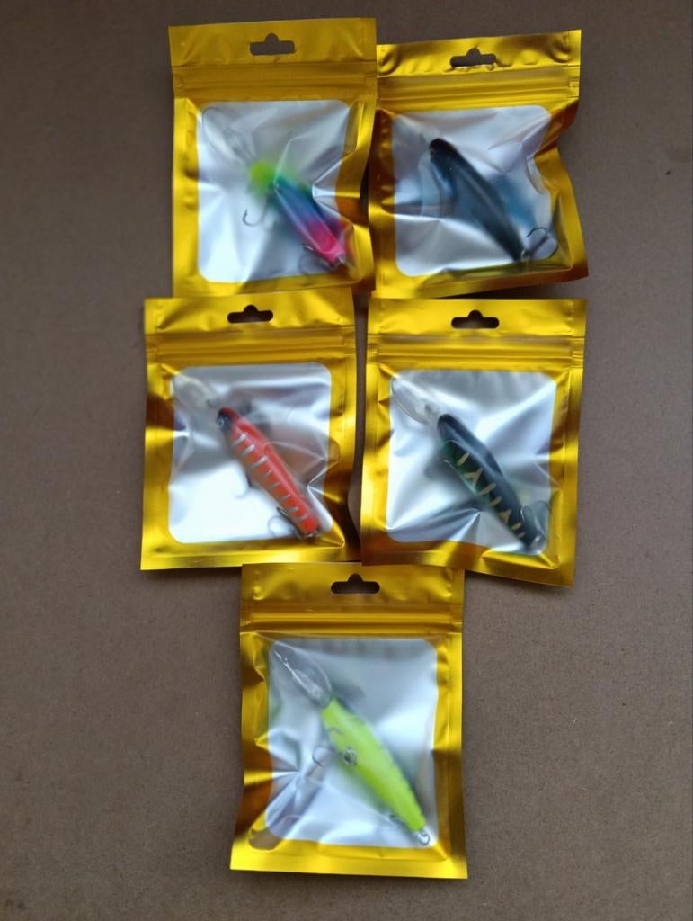 5 stuks kunstaas lengte 9 cm gewicht 9 Gram, Ophalen of Verzenden, Nieuw, Overige typen