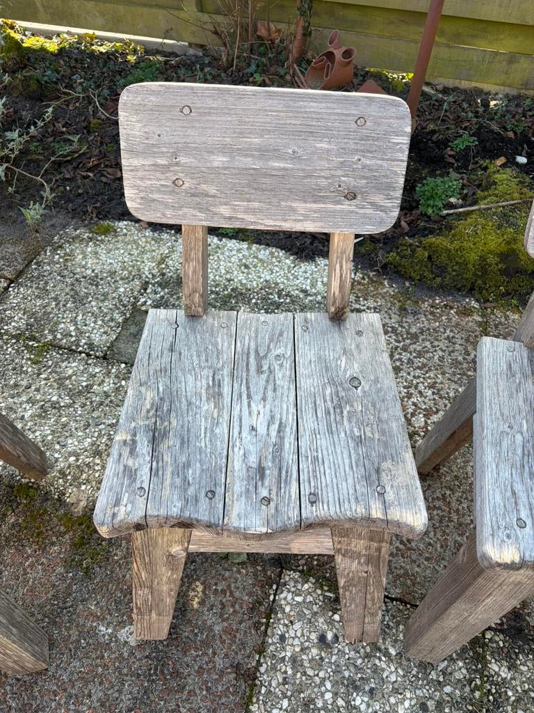 Tuinstoelen hout gratis, Ophalen, Gebruikt, Hout
