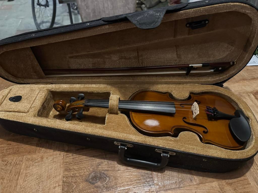 1/2 Viool voor kinderen (5-8 jaar) met koffer, Muziek en Instrumenten, Strijkinstrumenten | Violen en Altviolen, Ophalen, Gebruikt