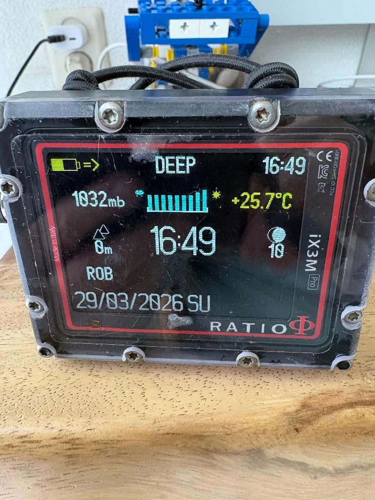 Ratio iX3M Pro Duikcomputer -inc transmitter, Watersport en Boten, Duiken, Ophalen of Verzenden, Zo goed als nieuw, Duikcomputer