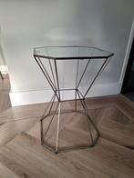 Bijzettafel, Huis en Inrichting, Tafels | Bijzettafels, Minder dan 55 cm, Rond, Zo goed als nieuw, Ophalen