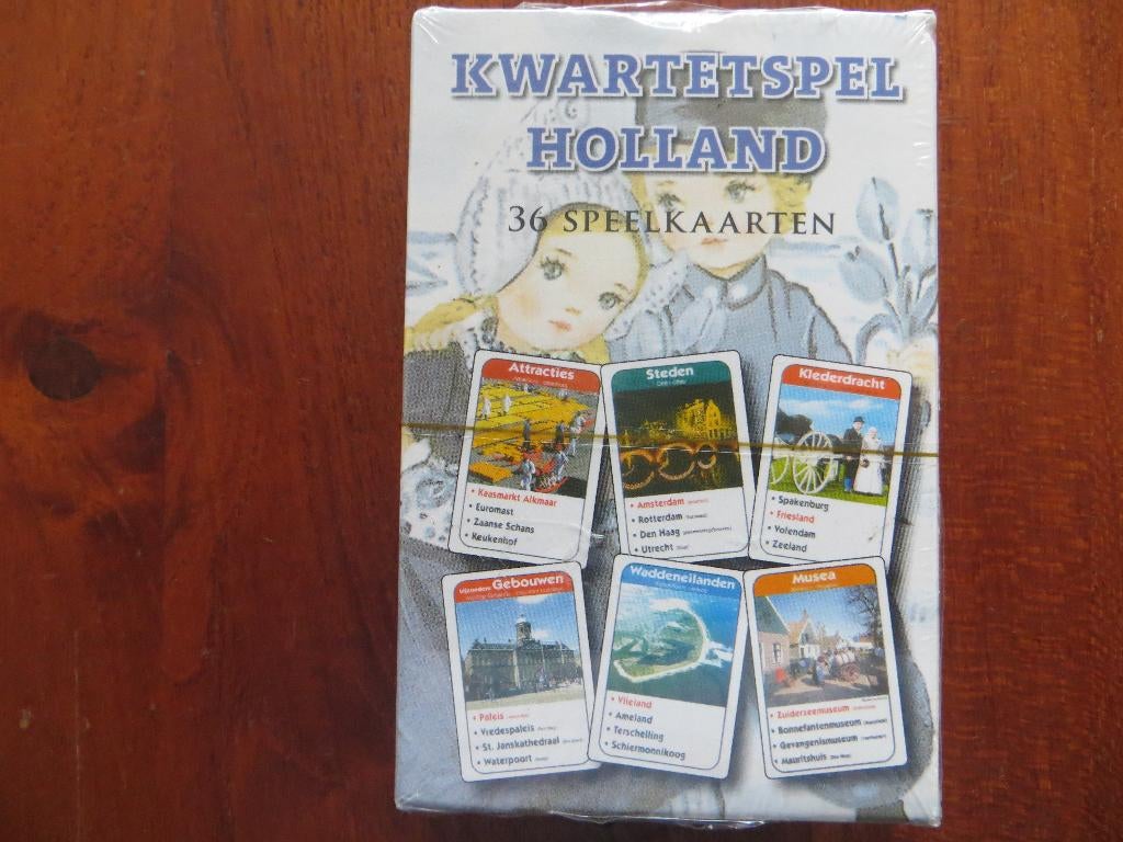 Kwartetspel Holland 36 kaarten / 9 kwartetten, Verzamelen, Speelkaarten, Jokers en Kwartetten, Ophalen of Verzenden, Nieuw, Kwartet(ten)