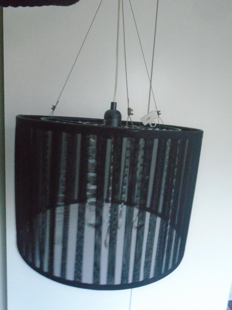 Leen Bakker Kroonluchter Hanglamp Organza kap en kristallen, Ophalen of Verzenden, Zo goed als nieuw, Glas, Leen Bakker