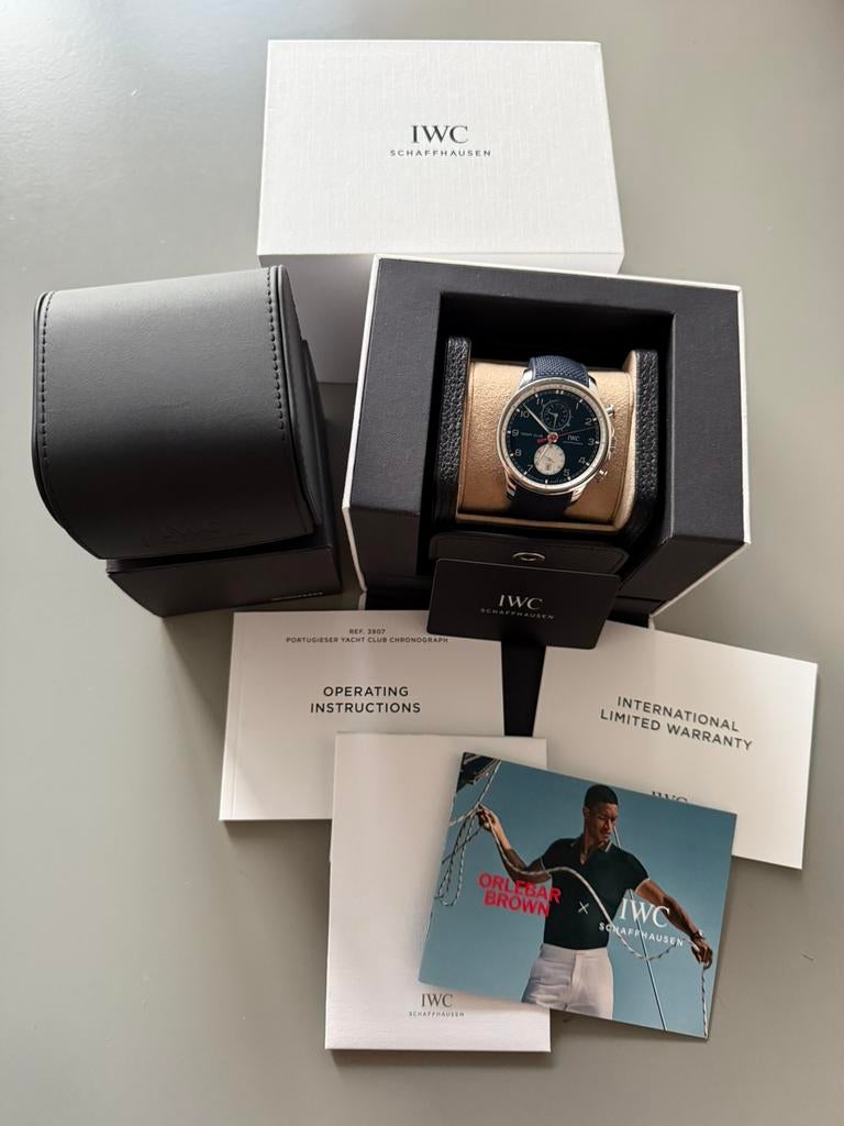 IWC Portugieser Yacht Club Chronograph Edition Orlebar Brown, Sieraden, Tassen en Uiterlijk, Horloges | Heren, Staal, Polshorloge