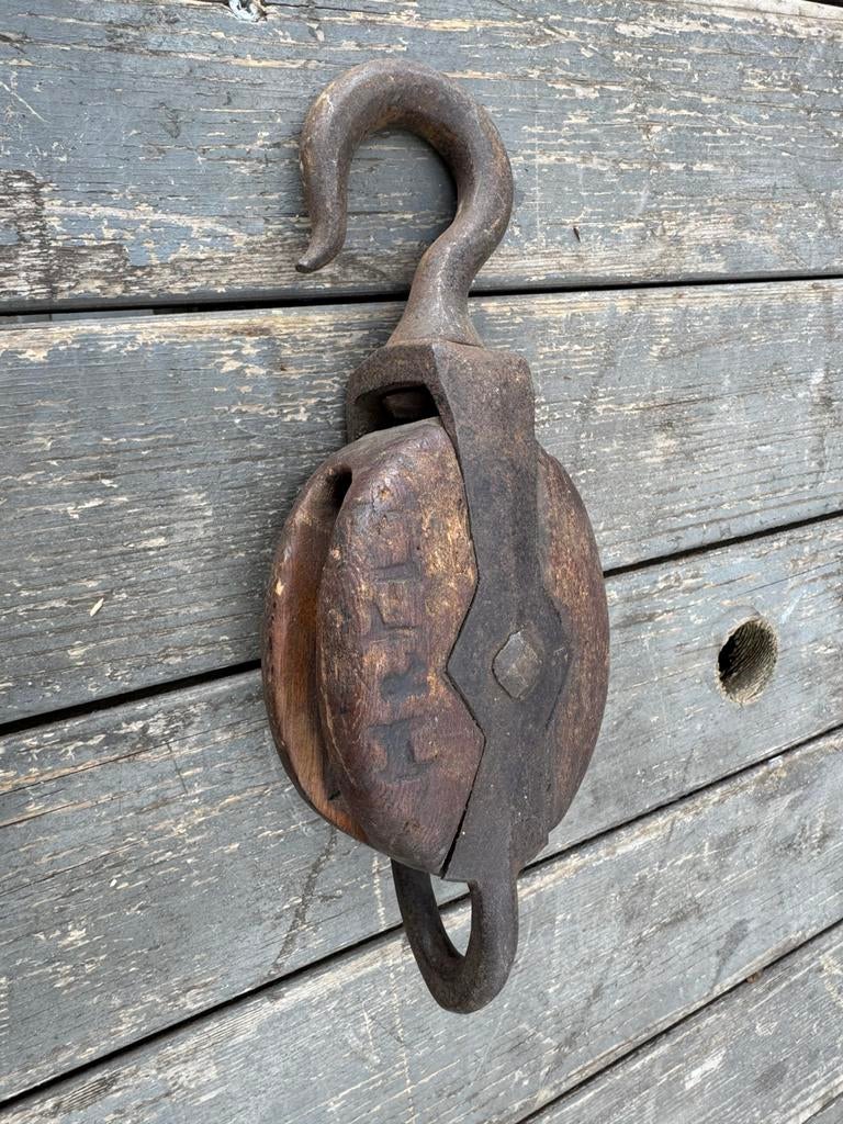 Antiek houten scheepskatrol, Antiek en Kunst, Ophalen of Verzenden