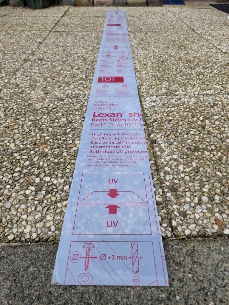 Polycarbonaat opaal plexiglas doorzichtig, Ophalen, Nieuw