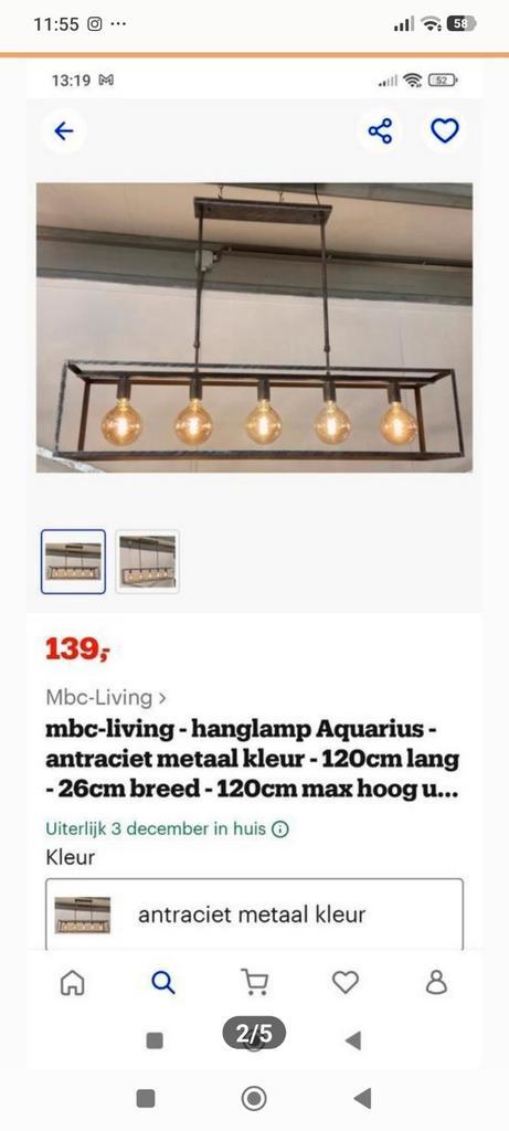 MBC Living Hanglamp Nieuw - Meerdere Beschikbaar, Huis en Inrichting, Lampen | Hanglampen, Nieuw, 75 cm of meer, Metaal, Ophalen