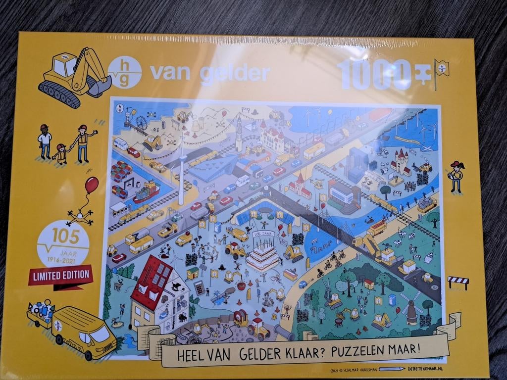 HG van Gelder 1000 stukjes Limited Edition Puzzel, Ophalen of Verzenden, 500 t/m 1500 stukjes, Nieuw, Legpuzzel