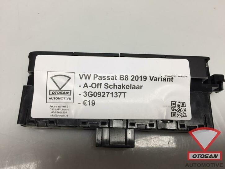 vw passat b8 2019 a off schakelaar middenconsole 3g0927137t, Gebruikt, Volkswagen, Volkswagen AG, Berliner Ring 2
38440  Wolfsburg, DE
