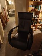 Relax fauteuil/ recliner zwart leer, Huis en Inrichting, Fauteuils, Ophalen, Gebruikt, 75 tot 100 cm, Leer