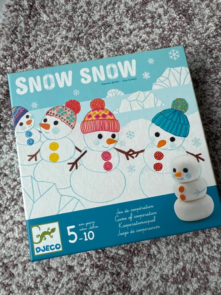 Djeco Snow Snow coöperatief spel - Nieuwstaat, Hobby en Vrije tijd, Gezelschapsspellen | Bordspellen, Zo goed als nieuw, Een of twee spelers
