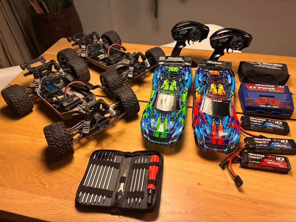 2x Traxxas Rustler 4x4 VXL - complete set, Gebruikt, Auto offroad, RTR (Ready to Run), Ophalen