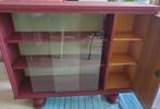 Leuk oppimp vitrine kastje wijnrood, Ophalen, Gebruikt, 100 tot 150 cm, Minder dan 100 cm