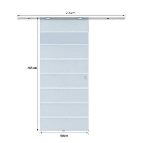 Glazen Schuifdeur HOMCOM - Modern Design NIEUW IN DOOS, Doe-het-zelf en Verbouw, Deuren en Horren, Nieuw, Binnendeur, 200 tot 215 cm