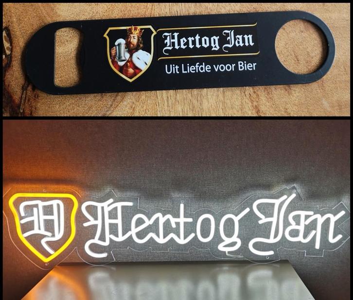 HERTOG JAN LED/NEON reclameverlichting met gratis opener, Verzamelen, Biermerken, Nieuw, Reclamebord, Plaat of Schild, Hertog Jan