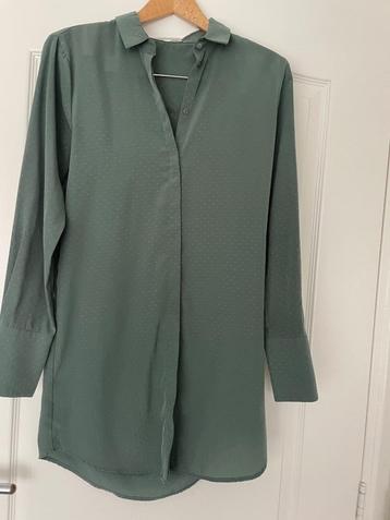 Pieces lange groene blouse nieuw maat XS beschikbaar voor biedingen