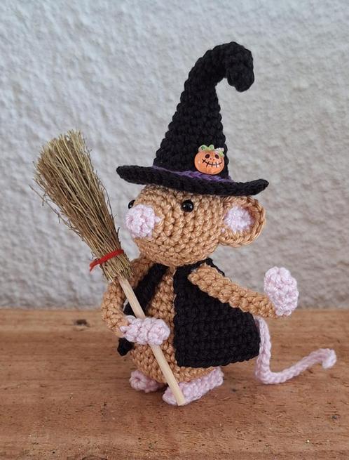 Haakpatroon PDF Halloween Heks Muis + Toebehoren, Hobby en Vrije tijd, Breien en Haken, Nieuw, Haken, Overige typen, Verzenden