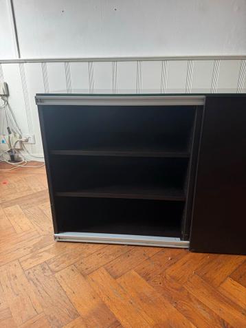 Ikea Besta Kast Zwart met Glazen Topplaat - afbeelding 5