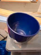 Blauwe plantenpot - 15x15 cm, Tuin en Terras, Bloempotten, Gebruikt, Rond, Ophalen of Verzenden, Balkon