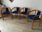 Vier, eetkamer stoelen, Huis en Inrichting, Stoelen, Ophalen, Hout, Bruin, Zo goed als nieuw