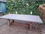 betonnen tuintafel met Douglas onderstel 240x100cm, Tuin en Terras, Tuintafels, Ophalen, Gebruikt, Rechthoekig, Hout