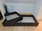 Ikea hemnes bedlades set, Ophalen, Tweepersoons, Zwart, Hout