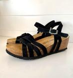 Hush Puppies leren bio sandalen met sleehak maat 40, Kleding | Dames, Schoenen, Ophalen of Verzenden, Zo goed als nieuw, Zwart