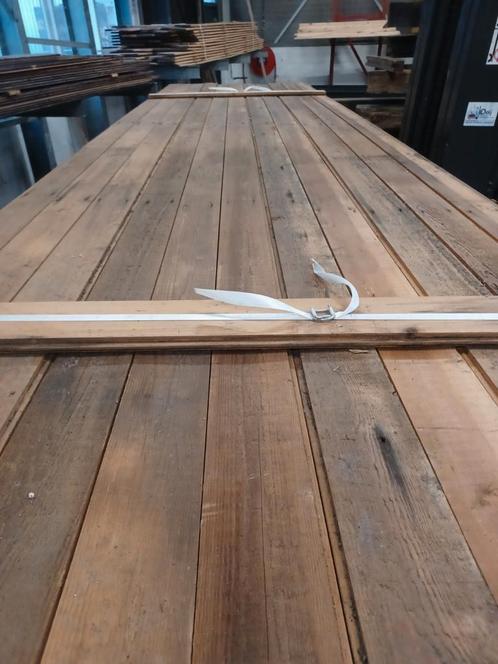 Oude sloophout  planken  vloerdelen  / dakbeschot, Doe-het-zelf en Verbouw, Hout en Planken, Gebruikt, Eiken, Ophalen of Verzenden