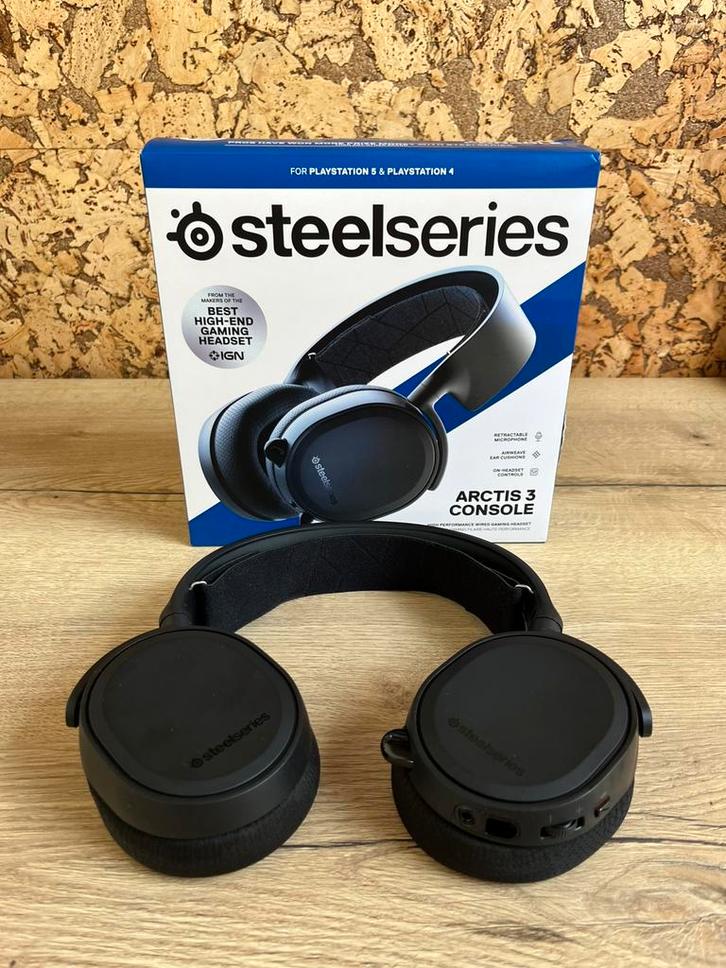 Steelseries Arctis 3 Koptelefoon, Computers en Software, Headsets, Zo goed als nieuw, Over-ear, Bedraad, Gaming headset, Inklapbare microfoon
