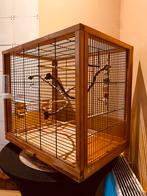 Uniek, prachtige vogelkooi (mini volière), Dieren en Toebehoren, Vogels | Hokken en Kooien, Ophalen, Gebruikt, Hout, Vogelkooi