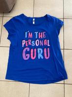 Leuk blauw T shirt ' I'm the personal Guru ' maat XL, Kleding | Dames, Ophalen of Verzenden, Zo goed als nieuw, Blauw, Korte mouw