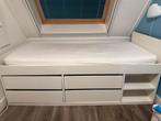 IKEA Slakt Bed met Opbergruimte, Ophalen, 90 cm, Eenpersoons, Wit