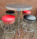 FIFTIES SIXTIES AMERIKAANSE BEL AIR BARKRUKKEN MET BARTAFEL, Ophalen, 60 tot 90 cm, Met voetsteun, Zo goed als nieuw