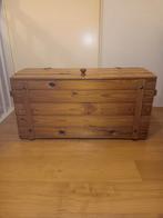 Handgemaakte grenen opbergkist. Ca. 45 jaar oud. (Vintage?), Ophalen, Minder dan 50 cm, Gebruikt, 50 tot 100 cm