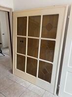 Glas in lood schuifdeur, Doe-het-zelf en Verbouw, Deuren en Horren, Ophalen, Gebruikt, 120 cm of meer, Binnendeur