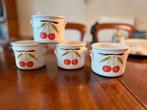 4 x vintage keramieke kersen potjes, NVT, Gebruikt, Keramiek, NVT