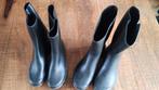 Zwarte Regenlaarzen 33-34 en 35-36, Kinderen en Baby's, Kinderkleding | Schoenen en Sokken, Ophalen of Verzenden, Zo goed als nieuw