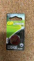 GP lithium batterij CR 2430. 3 stuks. Nieuw verpakking, Zo goed als nieuw, Verzenden