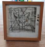 Schilderijtje kat, Antiek en Kunst, Ophalen of Verzenden