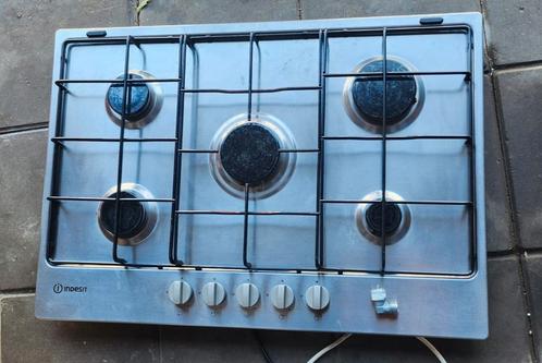 Indesit 5 pits inbouw gasstel, Witgoed en Apparatuur, Kookplaten, Gebruikt, Inbouw, Gas, 5 kookzones of meer, Ophalen