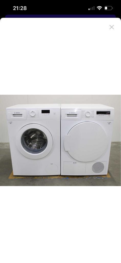 Bosch Serie 4 Wasmachine + Wasdroger  Drive | Set, Witgoed en Apparatuur, Wasmachines, Zo goed als nieuw, 8 tot 10 kg, 85 tot 90 cm