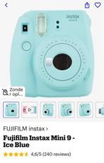 Fujifilm Instax Mini 9 - Ice Blue, Ophalen of Verzenden, Zo goed als nieuw, Polaroid, Fuji
