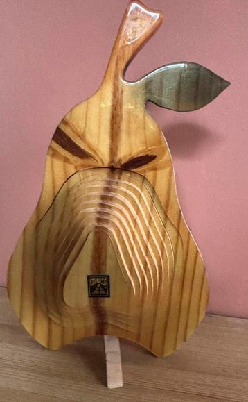 Italiaanse Equinoccio Peer Opvouwbare Houten Fruitmand beschikbaar voor biedingen