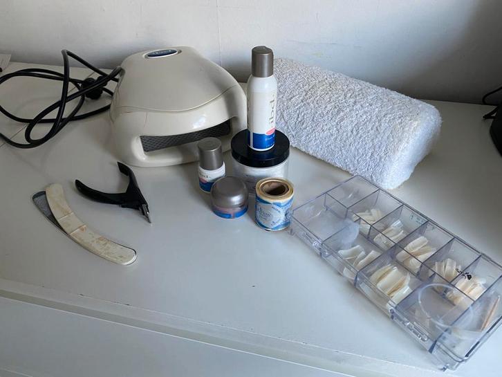 COMPLEET NAGEL-SET, Sieraden, Tassen en Uiterlijk, Uiterlijk | Cosmetica en Make-up, Zo goed als nieuw, Handen en Nagels, Overige kleuren