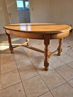 Prachtige massief eiken eettafel blank ovaal vier poten 4, Ophalen