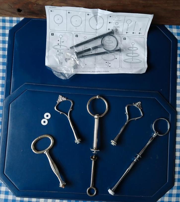 7 Etagere makers 5x1 en 1x2 en 1x3 etages  simpel te maken., Antiek en Kunst, Antiek | Servies los, Ophalen of Verzenden