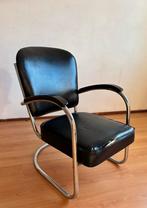 Vintage Fauteuil buisframe Paul Schuitema - Opknapper!, Ophalen, Gebruikt, Zwart, Metaal